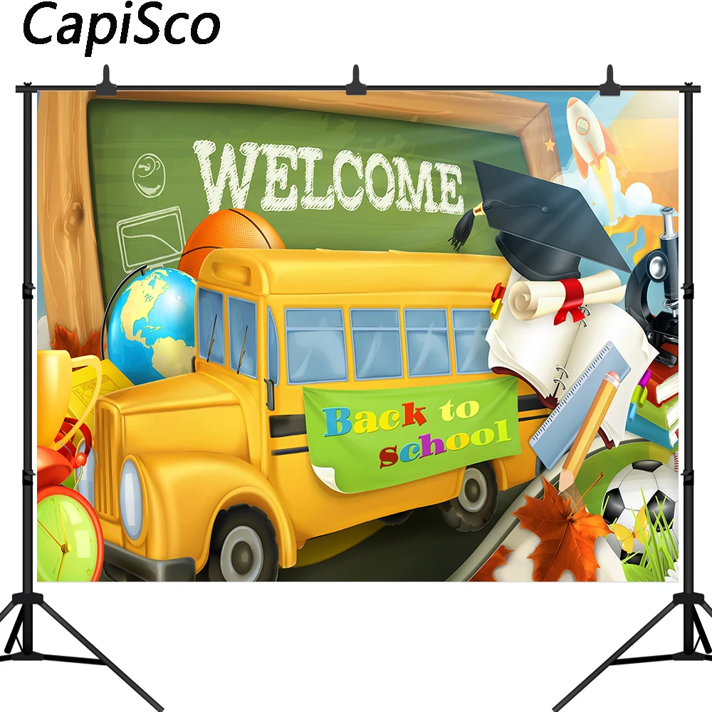 Capisco photography backdrop back to school Stationery children education background photo shoot studio photocall photobooth