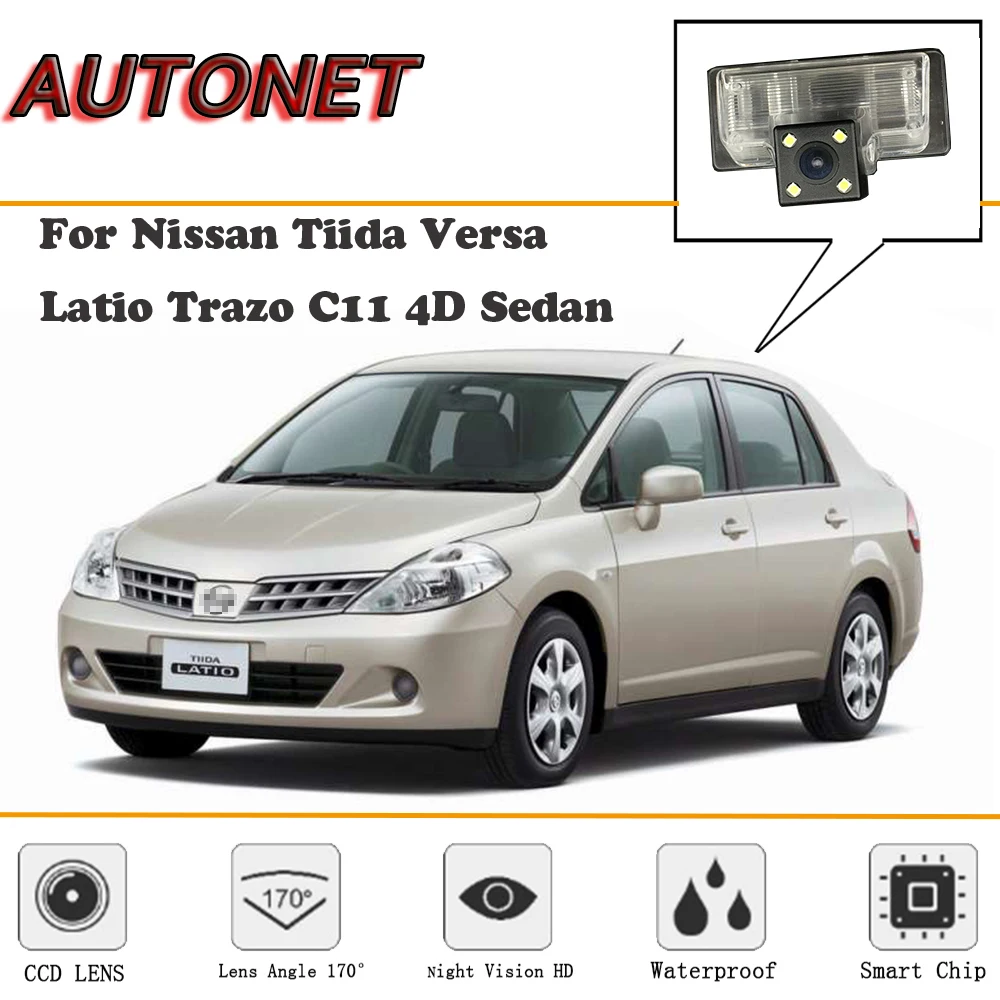 

AUTONET Rear View camera For Nissan Tiida Versa Latio Trazo C11 4D Sedan 2004~2015 /CCD/Night Vision/license plate camera