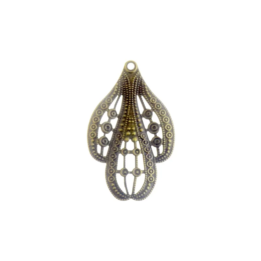 Free shipping 10PCS Antique Bronze Color Metal Filigree Wraps Connectors Crafts Gift Decoration DIY Jewelry Findings