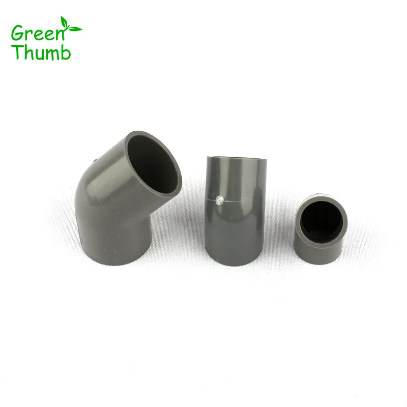 6pcs Dia 25mm PVC 45 Degree Elbow Connector Garden Water Pipe Adapters Green Thumb PVC Fittings