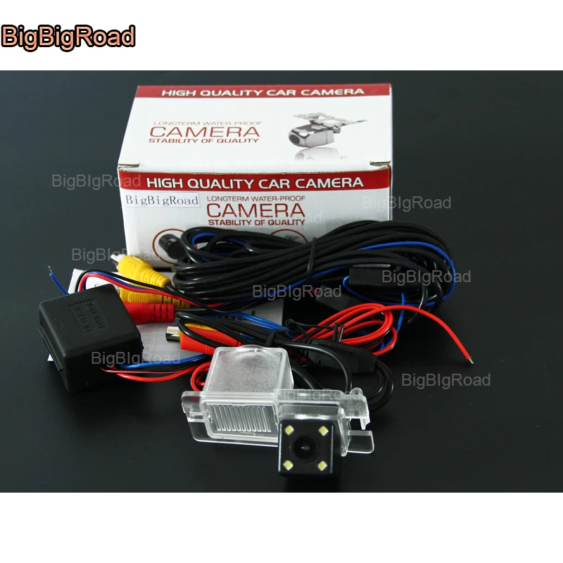 

BigBigRoad Car Rear View Reverse Parking Camera With Power Relay / Filter For SsangYong Actyon Korando Rexton Kyron