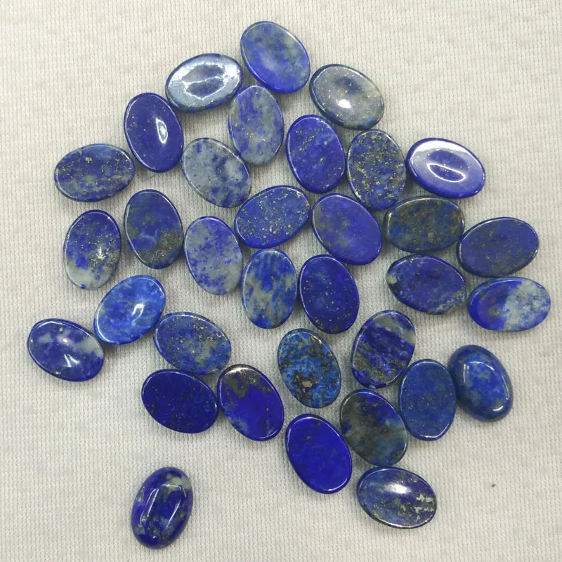 Fashion natural lapis Lazuli Oval CAB CABOCHON beads for jewelry making 10x14mm wholesale 50pcs/lot free shipping