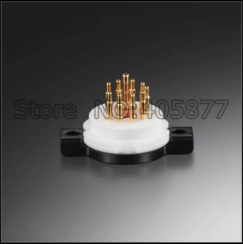 Hi End 2pcs 9 PIN 9P Tube Socket Gold Plated For 12AU7 ECC83 12AX7 12AT7 5814