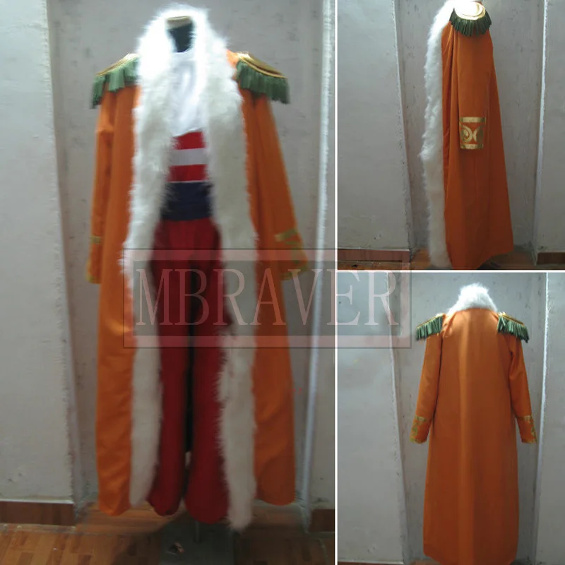 Captain Buggy Cosplay Overcoat Unisex Uniform Cosplay Costume Party Christmas Halloween Custom Made Any Size