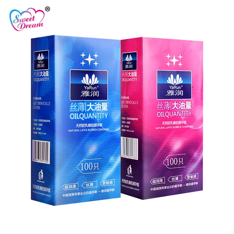 Sweet Dream Life Condoms 100 Pcs/Lot Natural Latex Smooth Lubricated Contraception Condoms for Men Sex Toys Sex Products LF-011