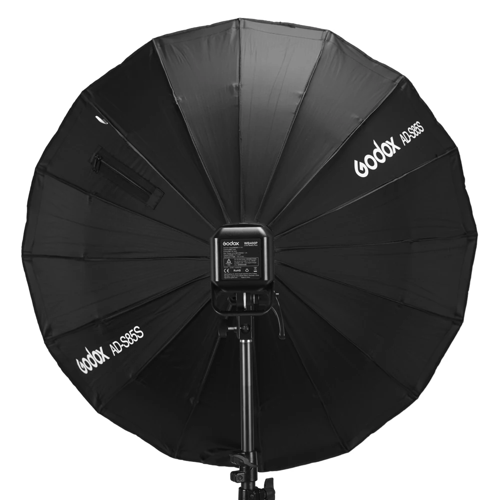 Godox AD-S85S 85cm Silver Deep Parabolic Softbox with Honeycomb Grid Godox Mount Softbox for AD400PRO