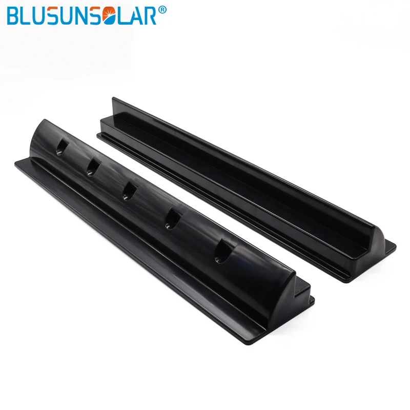 2 Piece ABS Plastic Solar Panel Mounting End Spoiler Brackets Use in Caravan Boat Motorhome 550mm 680mm 2 Color for Choose