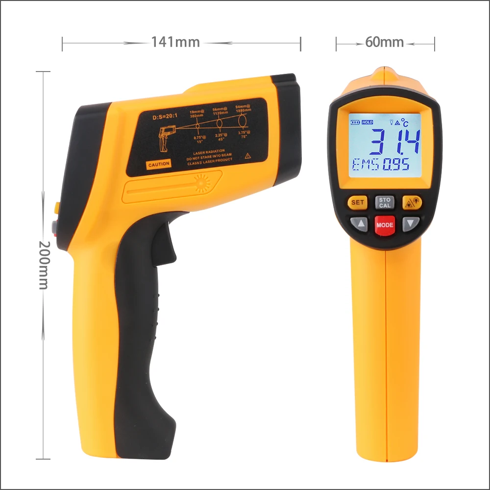 Imagem -04 - Não-contato Infravermelho Termômetro Digital Controlador de Temperatura Arma ao ar Livre ir Termômetro Gm1350 rz