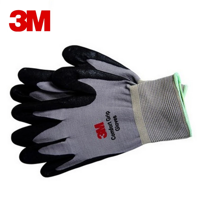 3M Work Gloves Comfort Grip wear-resistant Slip-resistant Gloves Anti-labor Safety Gloves Nitrile Rubber Gloves size L/M