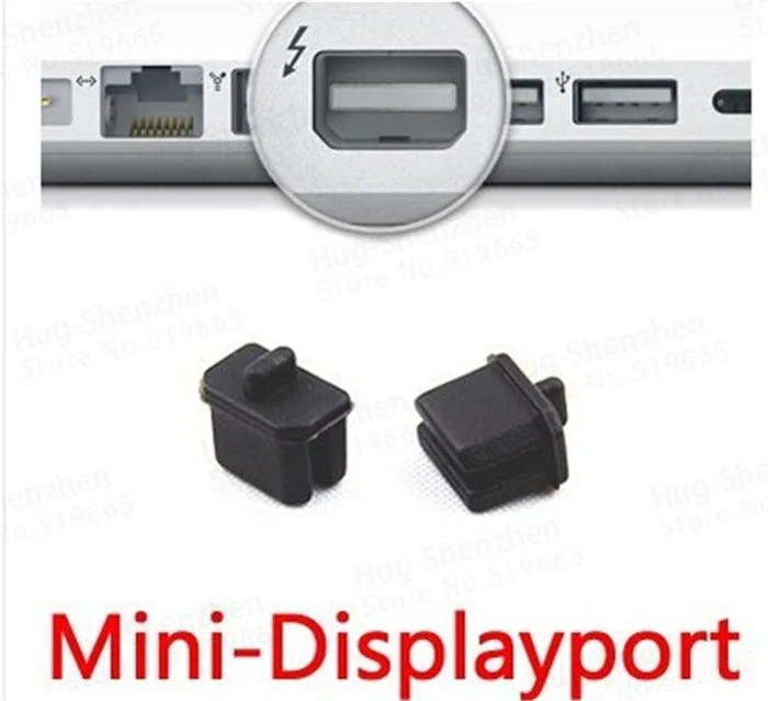 Mini porta de exibição para interface dp, mini plugue limpo anti poeira de cor preta, 100