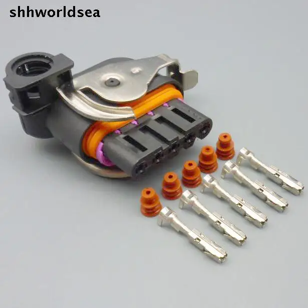 

shhworldsea 5/30/100 sets 5pin for BMW Volvo generator socket plastic waterproof wiring harness cable connector 18242000000