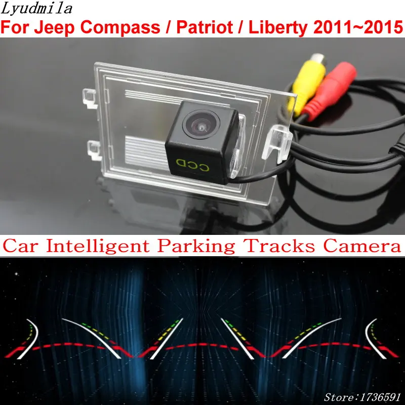 

Lyudmila Car Intelligent Parking Tracks Camera FOR Jeep Compass / Patriot / Liberty 2011~2015 Back up Reverse Rear View Camera