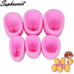 6pcs 3D Girl Baby Faces / Lady Head Silicone Mold Fondant Molds DIY Cake Decorating Tools Sugarcrafts Clay Chocolate Moulds c123