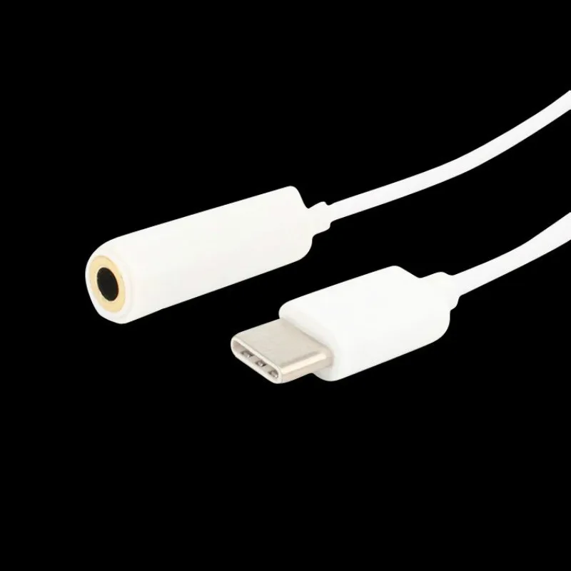 New Type-C to 3.5mm Earphone cable Adapter usb 3.1 Type C USB-C male to 3.5 AUX audio female Jack for Xiaomi 6 Mi6 Letv 2 pro 2