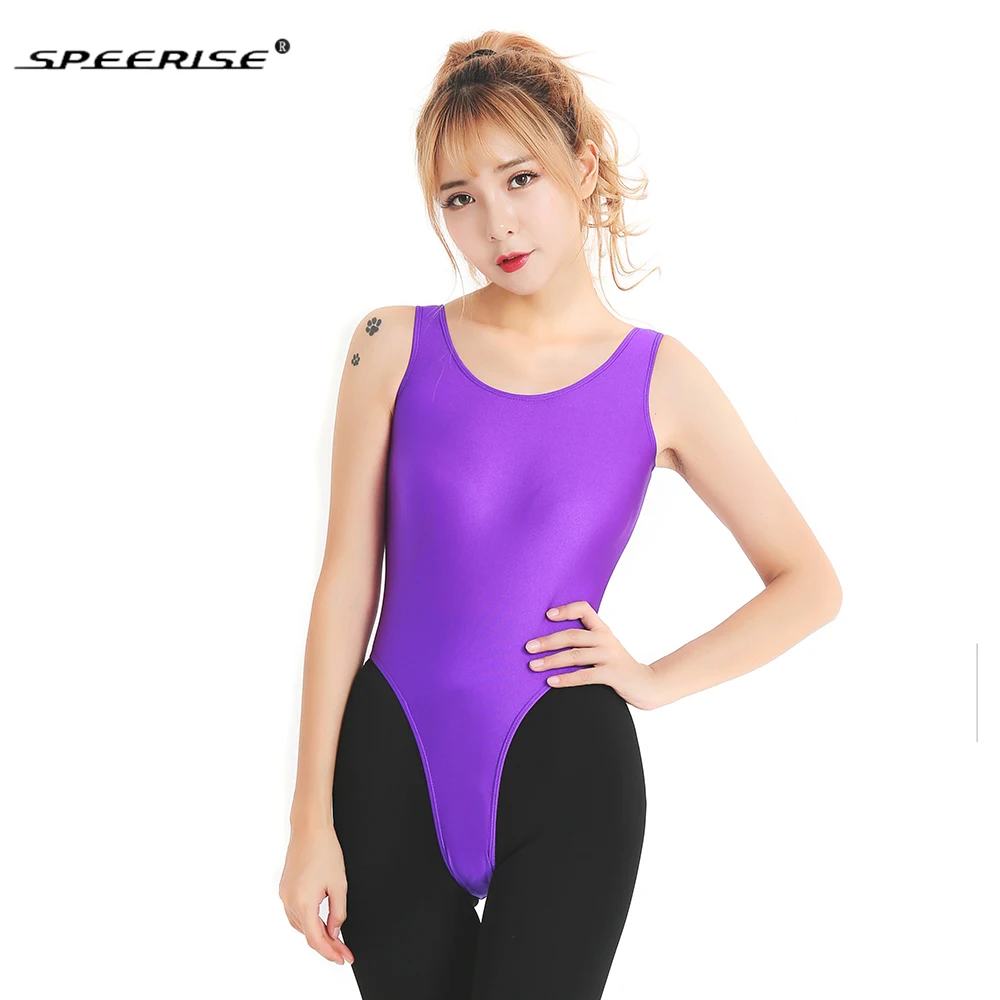 SPEERISE New Adult Leotards Ballet Dance Wear Women Costumes Sleeveless Solid Tank Thong Leotard Female Unitard Gymnastics