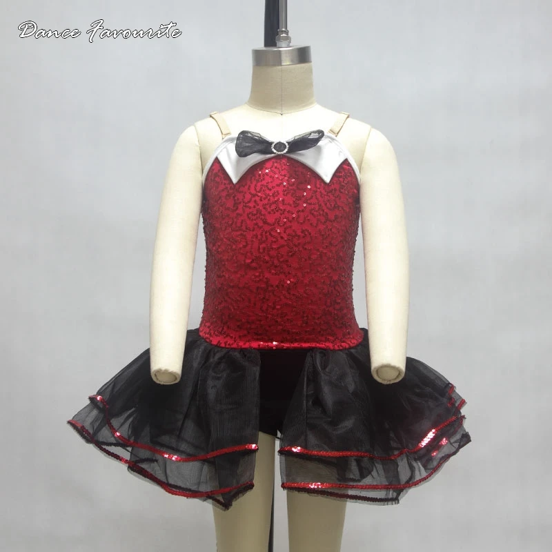 Dance Favourite Red sequin bodice ballet tutu girl stage performance dance costume ballerina dance tutu