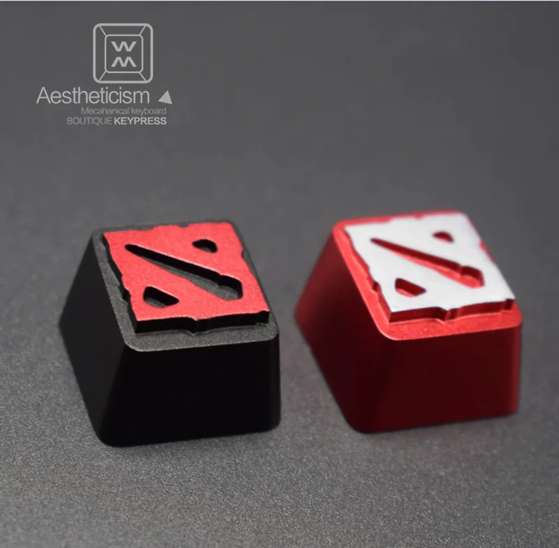 1 قطعة لوحة المفاتيح الميكانيكية الألومنيوم غطاء مفتاح معدني شخصية R4 ارتفاع غطاء المفاتيح الهوائية ل DOTA2 #3