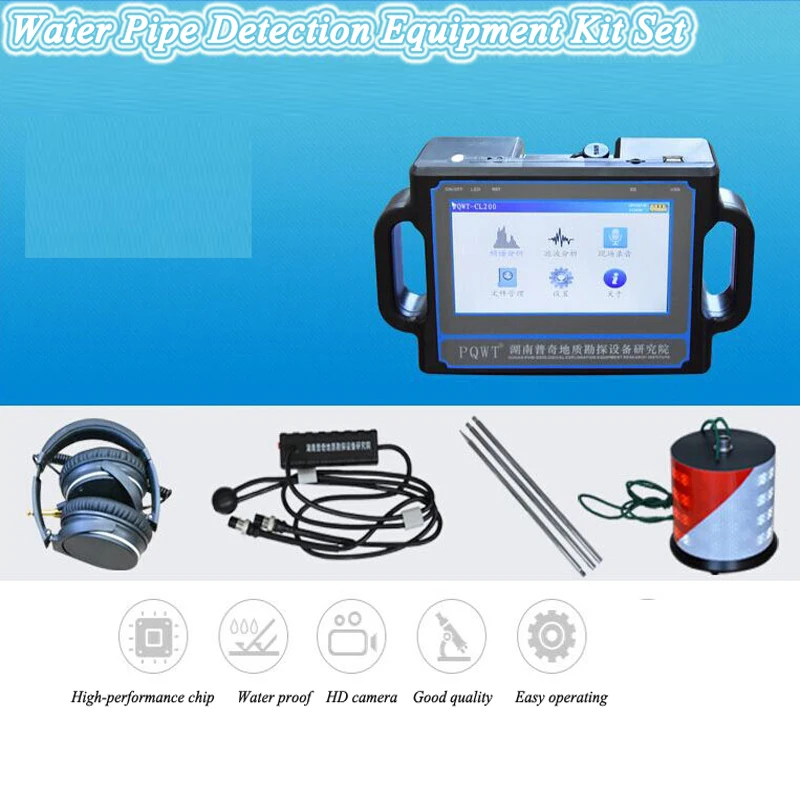 

Underground Water Leak Detector High Accuracy Water Pipe Leakage Detection With 2 meters Water Pipe Detection Equipment Kit Set