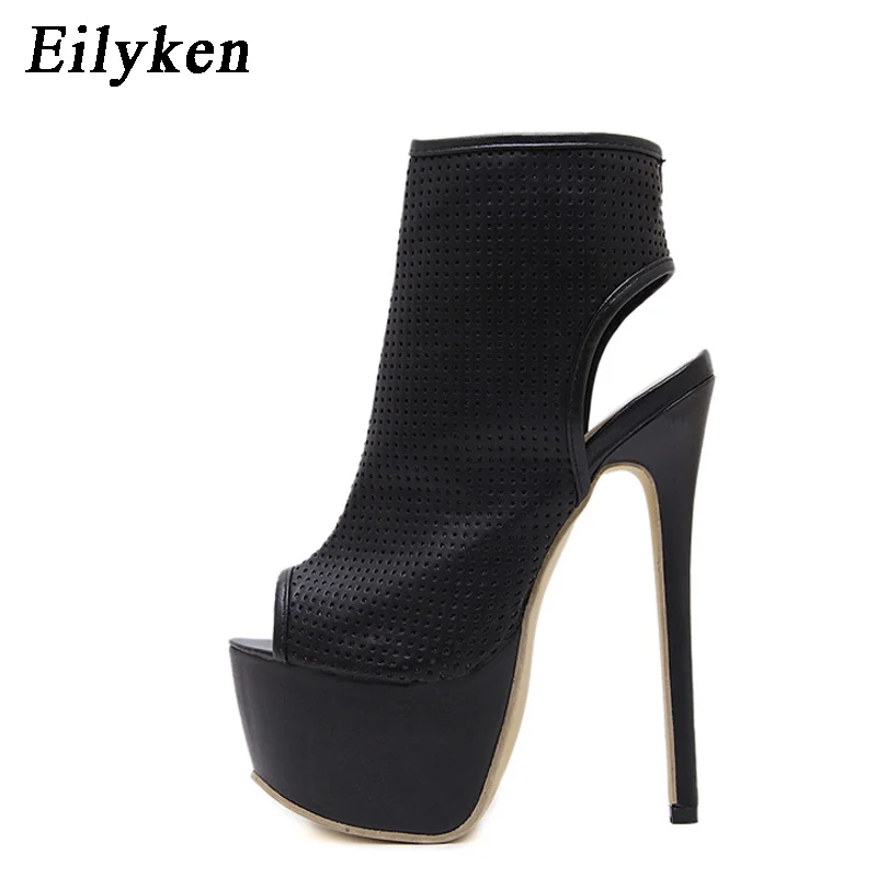 Eilyken Peep Toe Cut-outs Women Sandals Pumps Shoes Sexy Thin Heels Gladiator Sandals Women Plus size 35-40