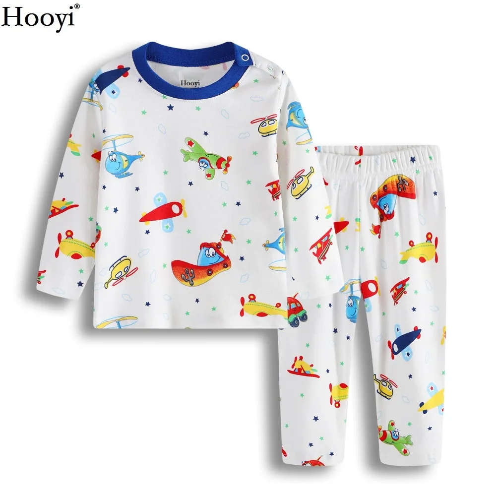 

Hooyi Baby Boys Pajamas Clothes Set Plane Cartoon Children Clothing Sets Baby Sleepwear 100% Cotton Cartoon Bebe Clothing Soft