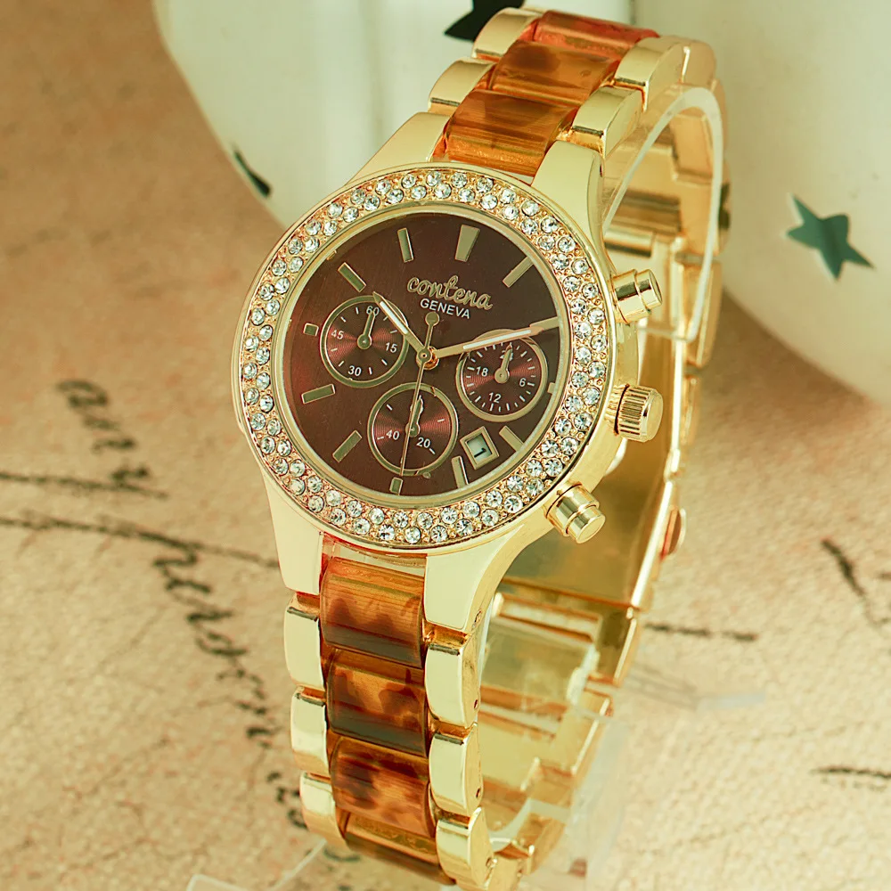 CONTENA Women's Watches Top Brand Luxury Rhinestone Watch Women Watches Calendar Ladies Watch Clock reloj mujer relogio feminino