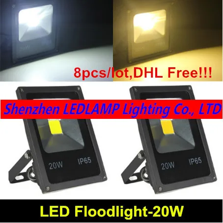 20W LED Flood light AC85V-265V exterior spotlight LED outdoor light DHL/Fedex free shipping