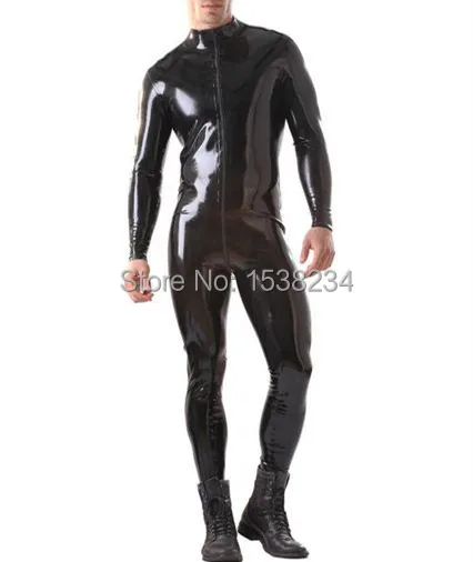 

Latex Zentai Bodysuit For Men Zentai Latex Unitard Front Zip Customized