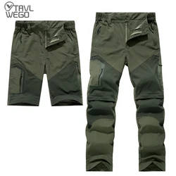 TRVLWEGO-pantalones de Trekking para hombre, ropa deportiva de secado rápido, transpirable, para deportes al aire libre, senderismo y Camping, calidad de verano