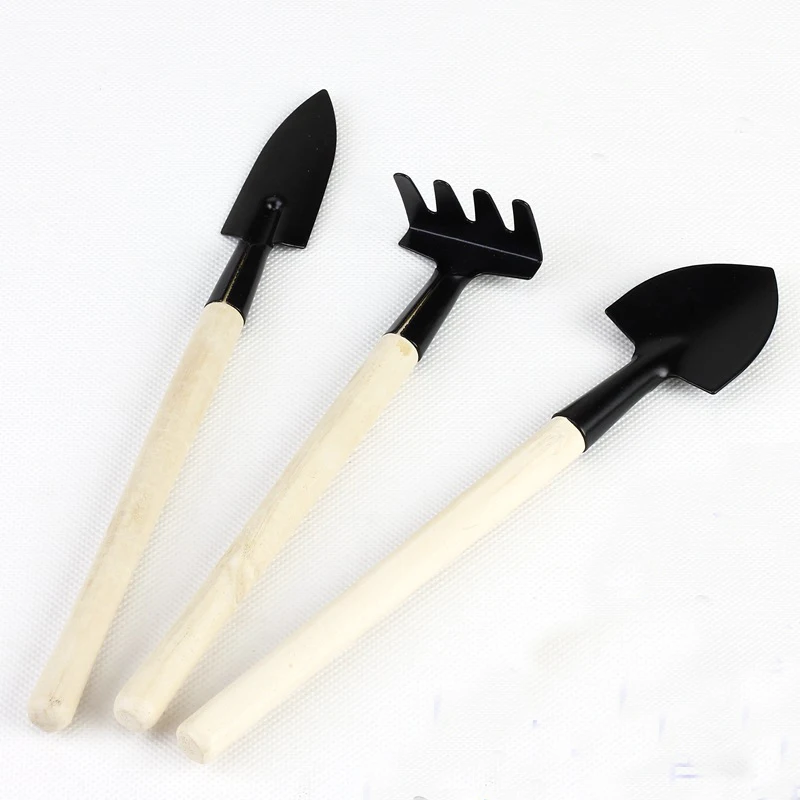 3Pcs/lot Mini Garden Tools Rake+Spade+Shovel For Fairy Garden Miniatures Tools Terrarium Figurines Tool Miniature Ornament