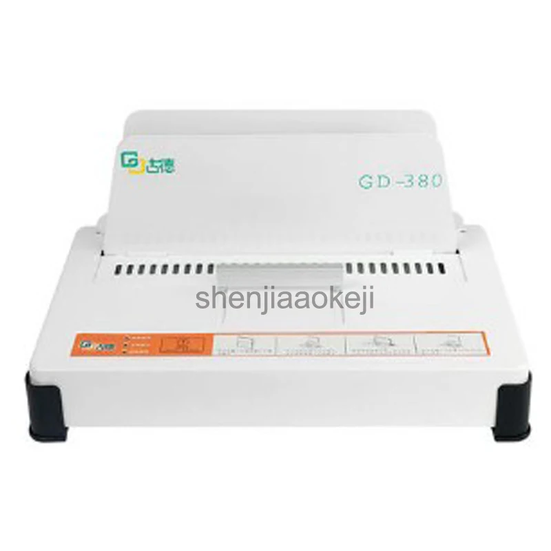 220V GD380 Automatic Hot Melt Binding machine A3 A4 A5 Book Envelope Binder 100w Stapling Thickness 550 sheets (70g)