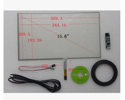 359*209 mm New 15.6 inch touch screen 16:9 widescreen film soft screen USB full set of parts