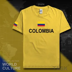 Colombia men t shirt fashion 2017 nation team jerseys t shirt cotton t-shirt meeting fitness gyms clothing tees country flag COL