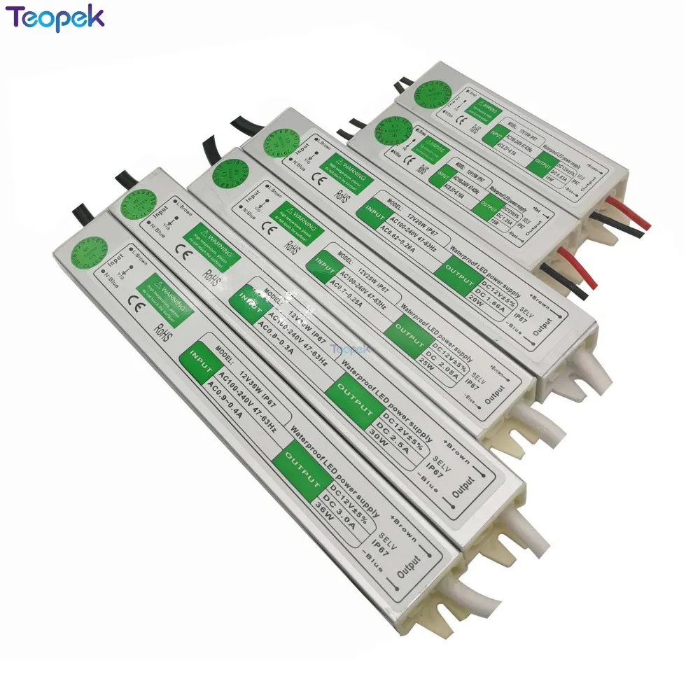 

IP67 Waterproof AC To DC 12V/24V 10W 20W 25W 30W 36W 50W 60W 100W 120W 150W 200W 300w 400w Switching Power Supply Transformer