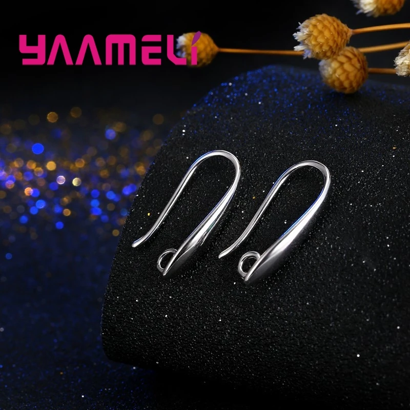 Boucles d'oreilles en argent Sterling 100% authentique 925, 18 modèles haut de gamme, composants de fabrication de bijoux à faire soi-même, accessoires lisses faits à la main