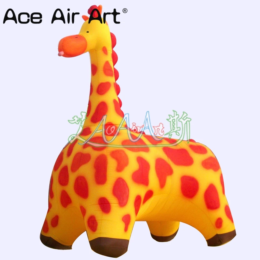 Beautiful Huge Inflatable Giraffe Cartoon Animal Model for Advertising/Children's Amusement Park Decoration