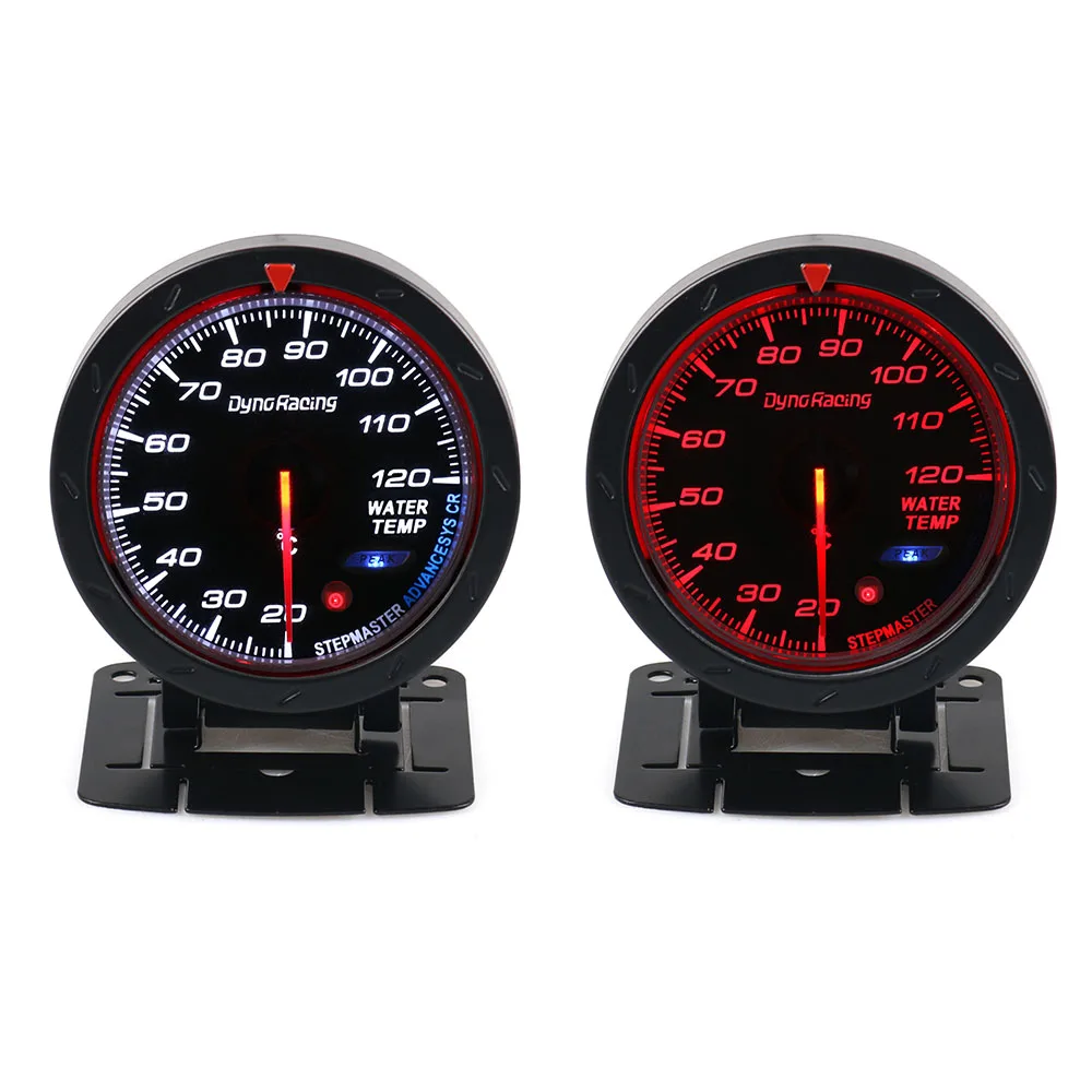Dynoracing 60MM Car Water Temperature Gauge 20-120 Celsius With Water Temp Joint Pipe Sensor Adapter 1/8NPT