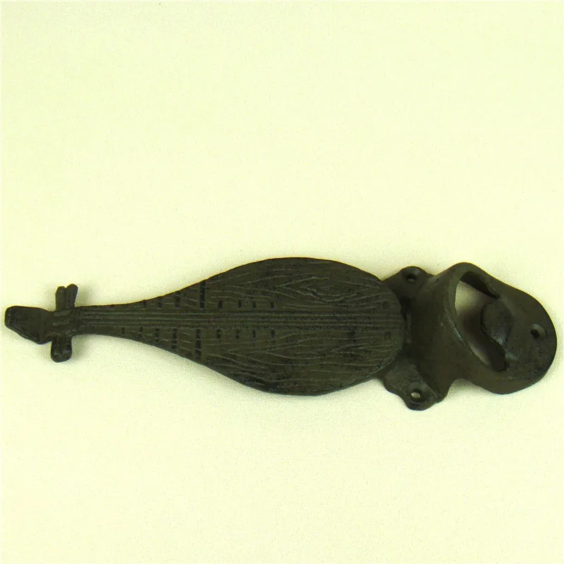 Metal Lute Model Wine Bottle Opener Traditional Chinese Cast Iron Music Instrument Barware Decor Gadget Tool Utensil Accessories