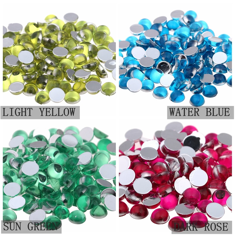 Nagel 3D DIY Perlen 30pcs 10mm Kunst Nägel Flatback Acryl Strass DIY Handwerk Rucksack Bekleidungs Zubehör