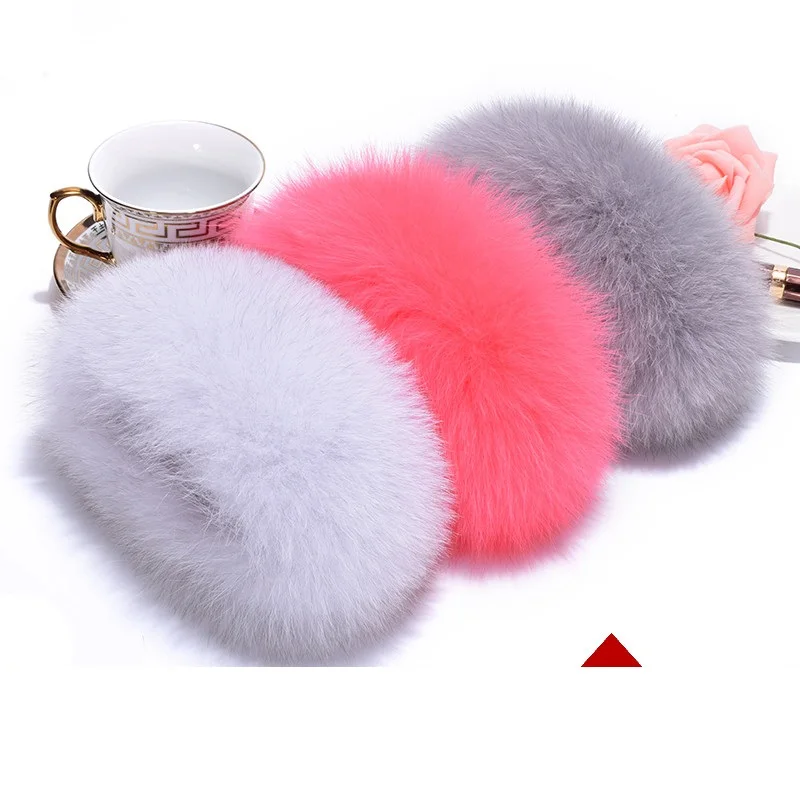 High Quality Fox fur Cuffs Hot Sale Wrist Warmer Genuine Fox Fur Cuff Arm Warmer Lady Bracelet Real Fur Wristband Glove