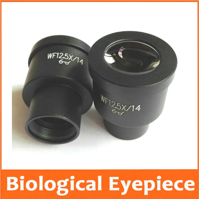 

WF12.5X 14mm Optical Wide Angle High Eyepiont Metallurgical Biological Microscope Eyepiece Lens with Mounting Size 23.2mm