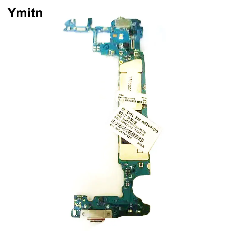 

Ymitn Unlocked With Chips Mainboard For Samsung Galaxy A5 2017 Duos A520 A520F A520F/DS LTE Motherboard Flex cable Logic Boards