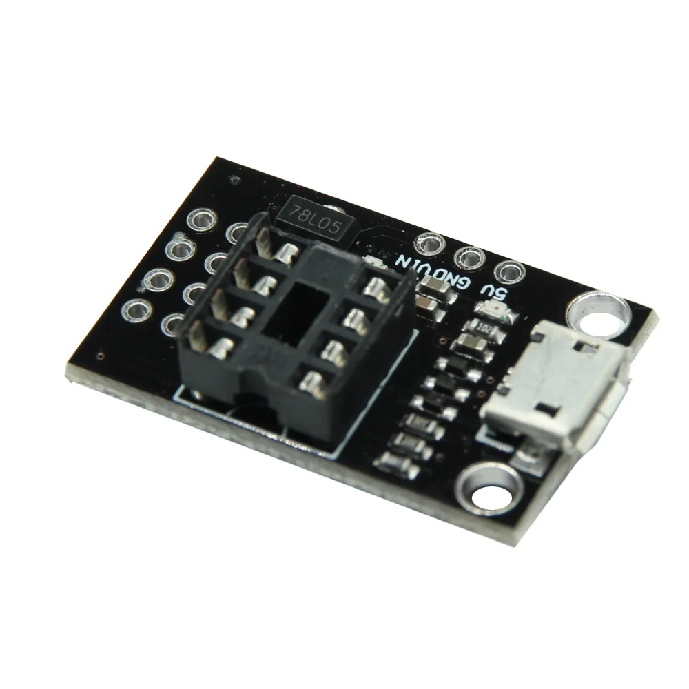 Black Development Programmer Board for ATtiny13A/ATtiny25/ATtiny45/ATtiny85