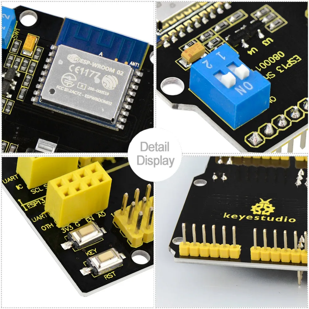 New! Keyestudio  ESP8266 Web Sever Serial Wifi Expansion Shield Module  ESP-13 for Arduino UNO