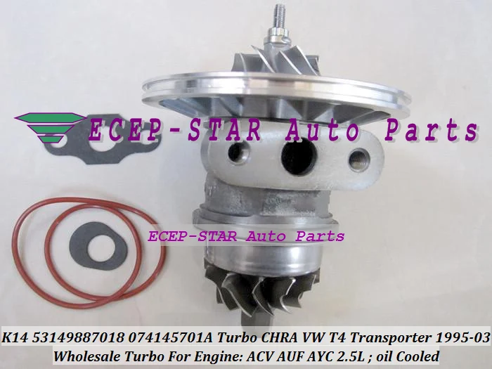 Free Ship Turbo Cartridge CHRA K14 53149707018 53149887018 074145701A Turbocharger For Volkswagen VW T4 95-03 ACV AUF AYC 2.5L