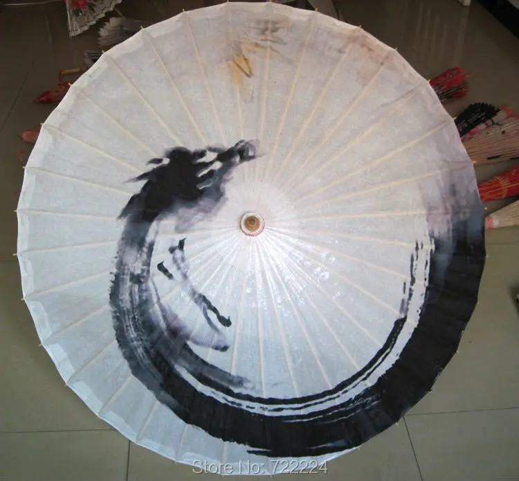 

Dia 84cm Chinese Ink Painting Flying Dragon Ancient Handmade Craft Waterproof Parasol Decorition Props Dance Oil Paper Umbrella