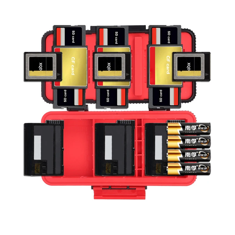 Wodoodporny pojemnik na baterie LXH do aparatu Canon LP-E6 LP-E17 Sony NP-FZ100 NP-FW50 Nikon EN-EL15 Bateria do etui na kartę pamięci SD XQD