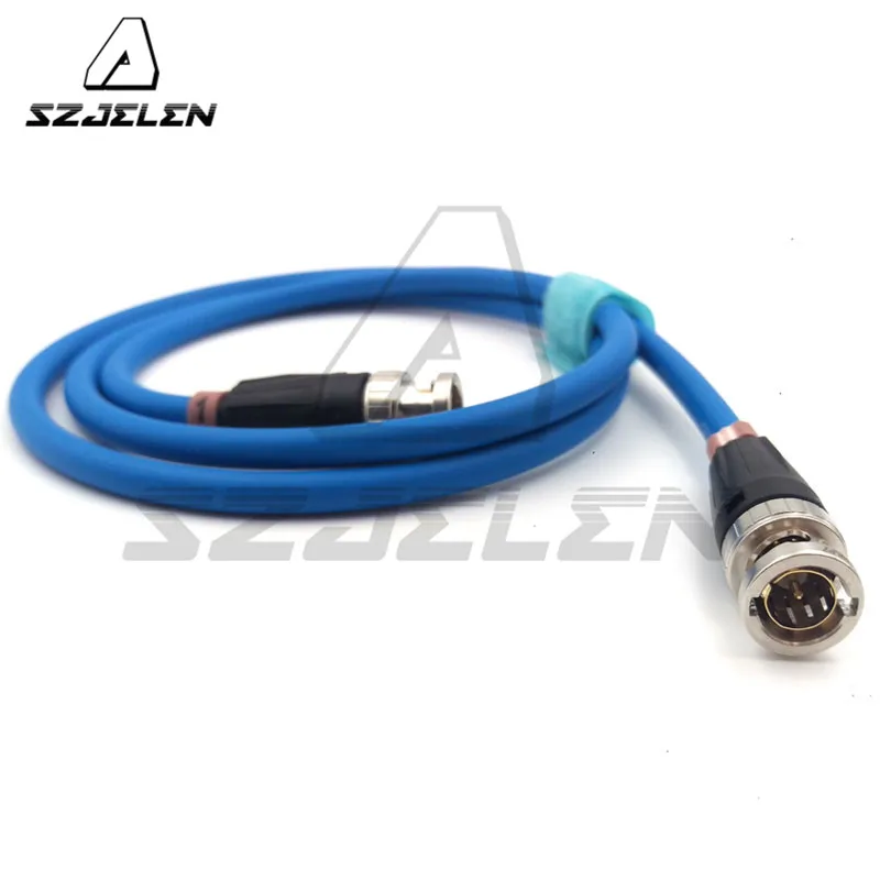 SZJELEN Blue cable 12G HD SDI Video Coaxial Cable Neutrik BNC to BNC 75-Ohm Coax Cable,100cm