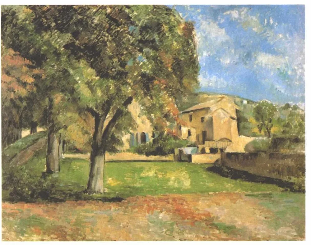 

100% hand made Oil Painting Reproduction on linen canvas, horse-chestnut-trees-in-jas-de-bouffan by paul Cezanne,oil paintings