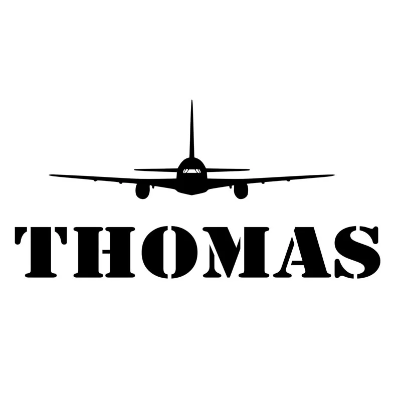 Airplane Wall Stickers Custom Personalized Name Removable Wall Decals Vinyl Adhesive Art Stickers For Kids