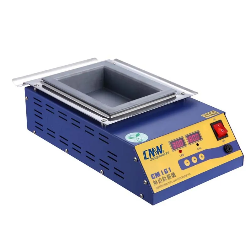 High Temperature 0-600℃ Lead free Square Soldering Pot CM-161 Titanium Solder Furnace Tin Melting Digital Display 220V 110V 1KW